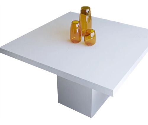 Mesa Comedor Laqueada Minimalista Madera Moderna 110cmx110cm