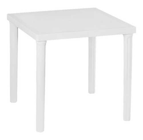 Mesa Plástica Jamaica 75x75 Blanca