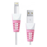 Protectores Para Cable De Carga Rosado Compatible Con iPhone