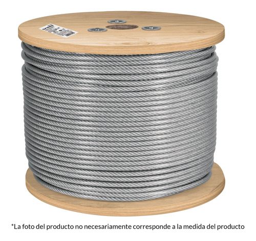 Cable Flexible Acero 3/16' Recubierto Pvc 300 M 48811