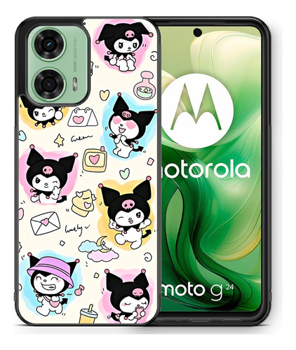 Funda Para Motorola Kuromi Sanrio Tpu Hello Kitty Moto
