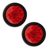 Juego De Faros Led Traseros Redondos Rojo 12v