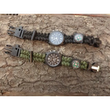 Reloj Pulsera Paracord 550 Cobra Supervivencia Con Silbato