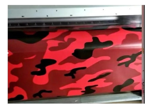 Vinil Automotriz Camuflaje Nieve Rojo  1m X 1.52