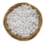 500 Perlas Para Coser Bijouterie Souvenirs * Blanco  8 Mm