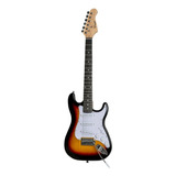 Guitarra Eléctrica Infantil Parquer Stratocaster St100 De Tilo 2020 Sunburst Laca
