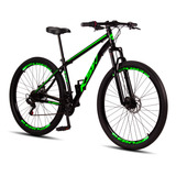 Bicicleta Aro 29 Aço Carbono Ksvj Freios Disco Suspensão 21v