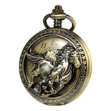 Reloj De Bolsillo Mecánico De Bronce Antiguo Para Hombre