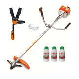 Kit Roçadeira Stihl Fs 160 Lamina 3 + 3x Mini Óleo 2t