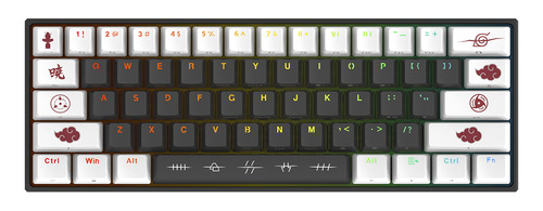 Teclado Mecanico 60 Alámbrico Checkpoint Naruto Kx400 Gaming