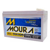 Bateria Moura Vrla 12v 7ah Estacionária Alarme No Break