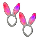 45 Diadema Conejo Luminosa Luz Led Fiesta Batucada Playboy