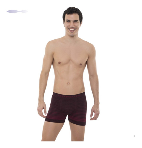 Boxer Hombre Dufour Algodón Sin Costura Rayado 11943 Pack X3