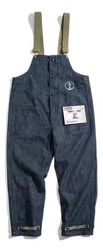 Jeans Rectos Correa Estilo Cargo Retro Americano Para Hombre