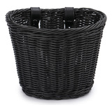 Cesta Delantera Para Bicicleta Cesta Para Bicicleta Tejida A Color Negro