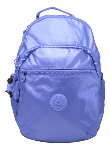 Mochila Kipling Seoul Grande Metálica | Original | Espaciosa | Compartimiento Laptop | 27 Litros De Capacidad