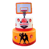 Bolo Fake Tema Basquete / Basket - Ideal Pegue E Monte