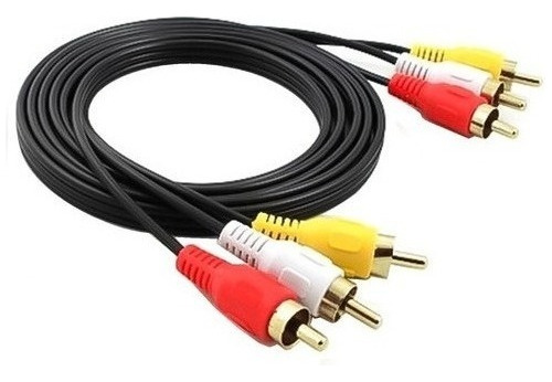 Cable De Video Rca 3x3 Audio Video 3 Metros Calidad Blister