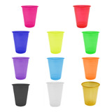 Pack 10 Vasos Plasticos Desechables De Color De 500cc