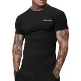 Playera Deportiva Casual Slim Fit Spandex Vanquish V Q A04 G