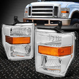 For 08-10 Ford F250-f550 Super Duty Chrome Housing Amber Oad