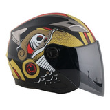 Casco Moto Semi Integral Edge Jaguar Ciro Certificado Dot Color Amarillo Tamaño Del Casco M