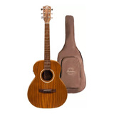 Guitarra Electroacustica 38 Koa Bamboo Afinador Funda Plum