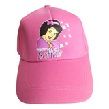 Gorro Jockey Ajustable Diseño Princesas Para Niñas Rosa