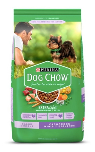 Croquetas Dog Chow Extralife Cachorro Minis Y Pequeños 20 Kg