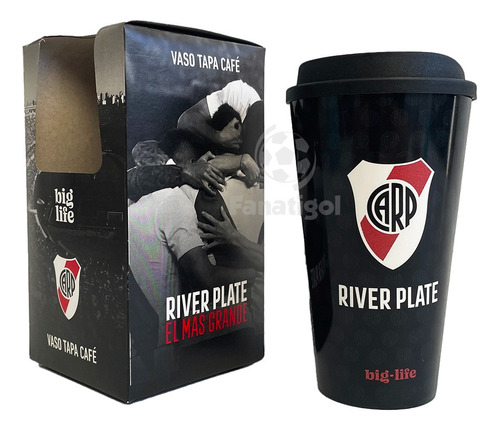 Vaso Para Café Con Tapa River Plate Oficial