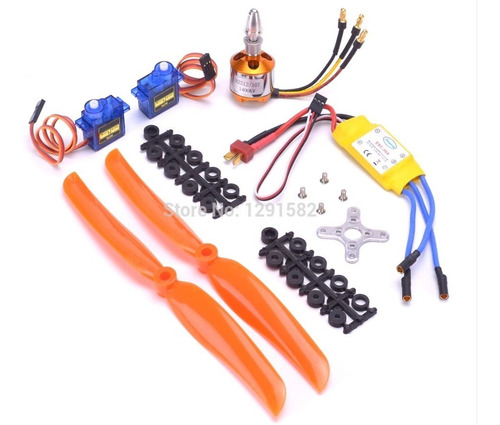 Kit Motor Brushless 1400kv + Controlador Esc + Helices Veloc