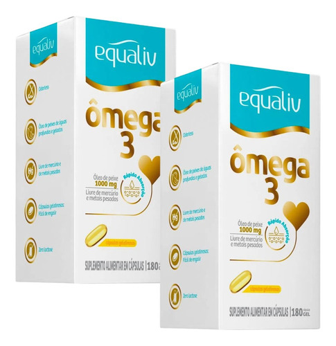 Ômega 3 1000mg Rico Em Epa Dha 180 Cáps Equaliv Kit 4 Meses