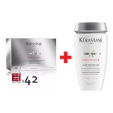 Premium Kerastase Aminexil X 1caja Cure Anti-chute + Shampoo