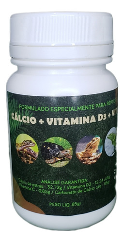 Calcio Com Vitamina D3 Para Repteis  - Artexotics