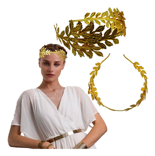 Tiara Dorada Corona Diosa Griega Disfraz Vestuario Romano 