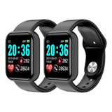 Kit 2 Relogios Inteligente Smartwatch D20 Y68 Bluetooth Nfe