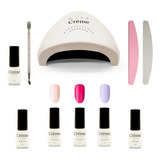 Kit Basico Creme 3 Esmaltes Gel 5ml Lampara Sun 5 Uv/led