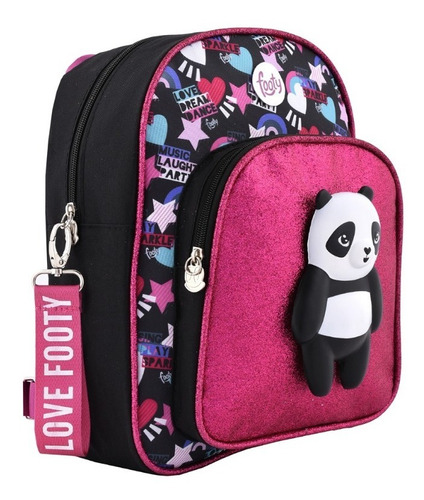 Mochila Footy Squishy Unicornio Panda Gatito Glitter Llavero