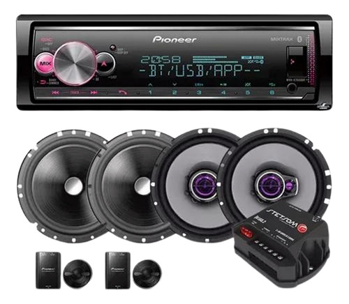 Receiver Pioneer Mvh-x700br + Kit 2 Vias + Falante 6 +módulo