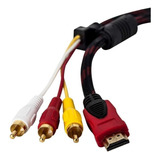 Cable Hdmi Macho A 3 Rca Vídeo Audio Av Cable Adaptador 1.5m