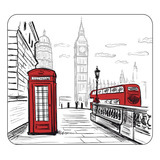 Mouse Pad Almohadilla Notebook Londres Diseño Viaje 1103