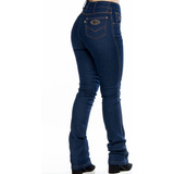 Calça Country Feminina C/ Detalhe Bordado P/ Usar C/ Bota