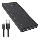 Power Bank 10000mah Carga Real Batería Portátil Con Linterna