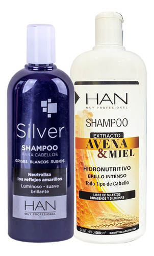 Combo X2 Shampoo Silver - Avena Han