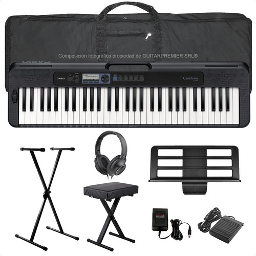 Teclado Casio Ct S300 Sensitivo Funda Pie Banqueta Pedal Aur