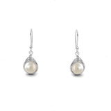 Aretes De Plata 925 Perla Natural Cultivada  Agálea Joyería 