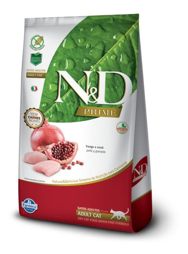 Alimento Natural & Delicious Prime Feline Para Gato Adulto Sabor Pollo Y Granada En Bolsa De 1.5kg