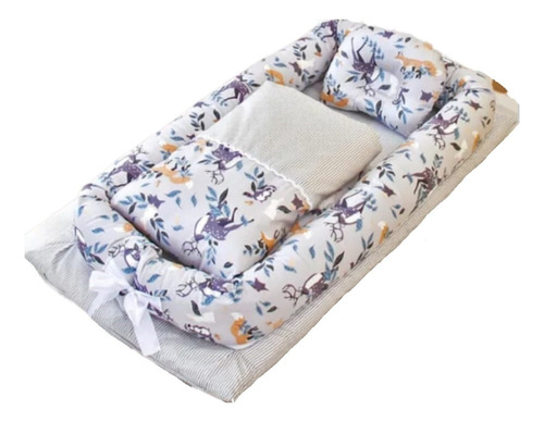 Cama Cojín Nido Colecho De Algodón + Almohada +  Edredon A1