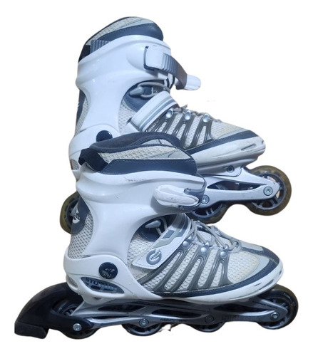 Rollers Gsturdy Unisex Aluminio Talle 39 Blanco Rueda 76mm