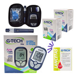 Kit Monitor Glicose Medir Glicemia 100 Tiras Lancetas G-tech